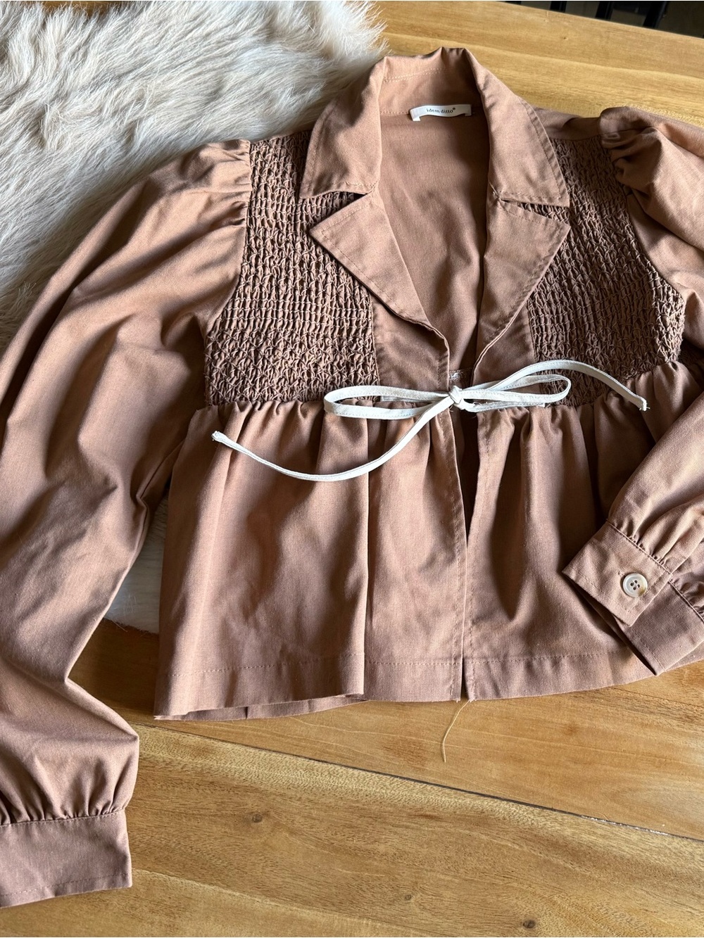 Womens tie-front blouse